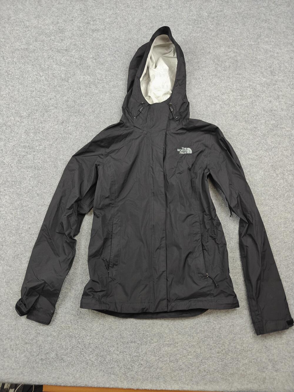 The North Face Jacket Womens XS Black Rain Hooded Waterproof DryVent Zip Pockets